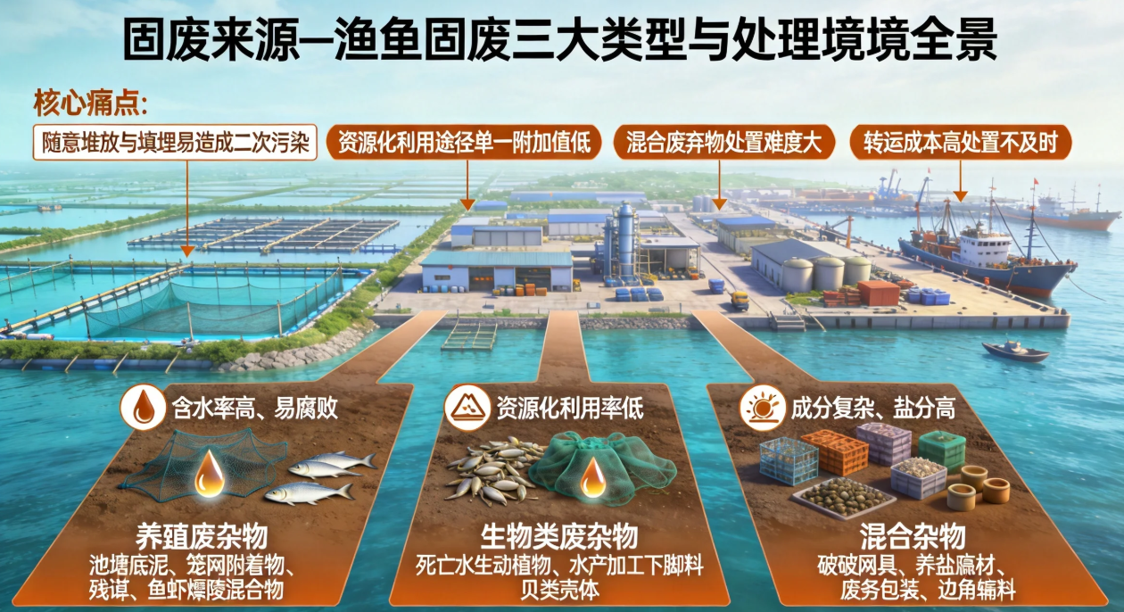 <b>渔业固废处理设备的应用——SOWRT固废垃圾处理设</b>