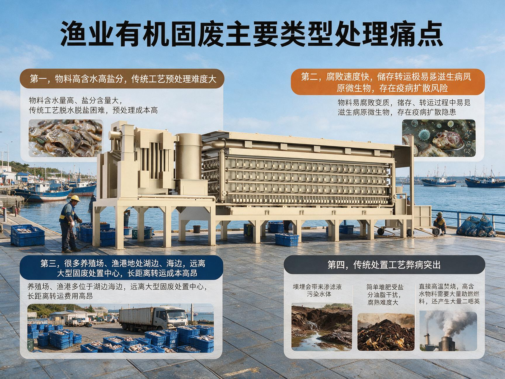 <b>低温负氧热解处理渔业固废应用，化解废料处置</b>